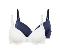 Pack of 2 Sonia Bras Blue + Ecru