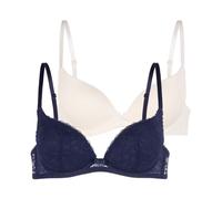 Pack of 2 Sonia Push-Up Bras ivory/navy