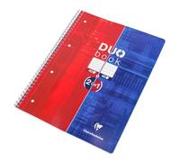 [Pack Of 2] Spiral A4 Duo Book 2 In 1 Notebook 5mm 5/5 Grid & Feint Ruled Pad