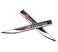 Pack of 2 Sport Logo 3D Badge Sticker Emblem Car Motorsport XCBW