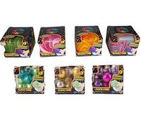 Pack of 2 Squishy Stress Cube Fidget Toys - 5CM Marble Pattern & Beads Sensory Click Cubes - Soft Squeeze Toy with Satisfying Click Sound for Anxiety, ADHD & Autism - Assorted Colours Kids & Adults.