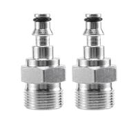 Pack of 2 Stainless Hose Quick Connectors Couplers Joints Adapters Fit for M22 Pressure Washer Systems Anti Burst Design Quick Release Hose Coupling