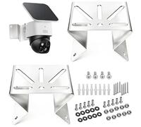 Pack of 2 Stainless Steel Corner Brackets Universal for Surveillance Camera, Outdoor Wall Corner Mount, Metal Bracket Compatible with Eufy SoloCam S340/E30, Wide Angle Adapter, Rust-Resistant Bracket