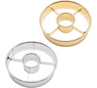 Pack of 2 Stainless Steel Dessert Cutter Kitchen Baking Tool Dessert Molds Perfect for Baking Frying Cookie Doughnuts Cookie Cutter