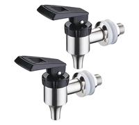Pack of 2 Stainless Steel Drinks Dispenser Tap: 16 mm Beer Tap Water Dispenser Replacement Spigot for Drink Dispenser, 304 Stainless Steel Drink Dispenser Tap for Wine Beer Juice Coffee