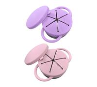 Pack of 2 Stainless Steel Snacks Holder for with Spill Design and Handle Spill Proofes Bowl Travel Food Container
