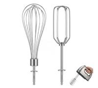 Pack of 2 Stainless Steel Stirrers for Hand Mixer Replacement - High Performance Whisk for Baking, Cooking, Compatible with Philips Hand Mixer and Most Electric Mixers