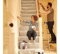 Pack of 2 Staircase Cotton Dust Sheets for Decorating Size 24ft X 3ft Sheets for Home Decor, Cover Stairways, Floor, Runner and Corridors - Cotton Twill Dust Sheet Protector Roll for Painting, (2)