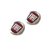 Pack of 2 Stickers with Logo 14 mm Diameter for Fiat Car Key Remote Control etc. Sticker with Emblem (14 mm Pack of 2 v2)