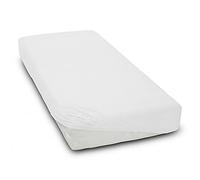 Pack of 2 Stretchy Soft Cotton Jersey Kids Bedding 160×80 cm Nursery Fitted Sheets for Baby/Toddler Junior Cot Bed/Crib (White)