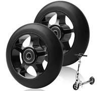 Pack of 2 Stunt Scooter Wheels, Replacement Wheels, 100 mm Scooter Wheels with ABEC-11 Bearings, Aluminium Spoke Core, Scooter Replacement Wheels, Compatible with Most Stunt Scooters and Kick Scooters