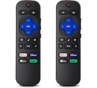 【Pack of 2】 Suitable for Roku Remote Replacements-Roku TV Remote Replacement Compatible with Hisense/Onn/Sharp/Phillips/Element/Insignia/RCA/Sanyo/LG/JVC/Westinghouse Roku Smart TVs.