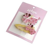 Pack Of 2 Sweet Cartoon Animal Hair Clip For Girls And Toddler Lovely 2000s Hair Barrettes Hair Accessories For Daily We