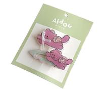 Pack Of 2 Sweet Cartoon Animal Hair Clip For Girls And Toddler Lovely 2000s Hair Barrettes Hair Accessories For Daily We