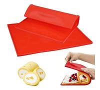 Pack of 2 Swiss Roll Baking Mat, 31 x 26 cm Silicone Baking Tray with Rim, Non-Stick Coating Silicone Baking Mat with Rim, Bpa-Freiswiss Roll Baking Mat, Silicone Baking Mat with Edge for Cooking,