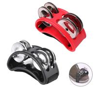 Pack of 2 Tambourine Hand Tambourine Bells, Hand Tambourine, Mini Percussion Tambourine Bulk Hand Hero Percussion Drum Musical Rhythm Instrument
