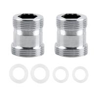 Pack of 2 Tap Adapter, Male Thread M22 to M24 Tap Adapter Made of Brass Double Thread Adapter with Rubber Seal Tap Attachment for Kitchen Water Filter