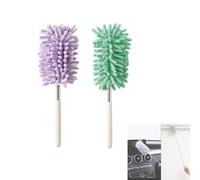 Pack of 2 Telescopic Duster with Microfibre - Washable, Extendable up to 71 cm, for Car Interiors, Blankets, Furniture & More