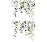 Pack of 2 Toilet Stickers, Flowers, Toilet Seats Stickers, Bathroom Decals for Decorations, Supplies, Toilets Decorative Sticker with Flower Motif, Wall Sticker, Self-Adhesive