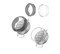 Pack of 2 TPU Case for Garmin Lily 2, toergy Ultra Thin Anti-Drop Scratch-Resistant Protective Case - Transparent & Transparent Black, Protective Case Suitable for Garmin Lily2 Smartwatch