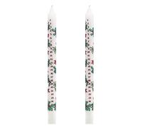 Pack of 2 Traditional Countdown to Christmas Advent Candle | Christmas Holly & Ivy Design Advent Candle with Numbers | Advent Christmas Candle Festive Dinner Taper Candle (Regular Size)