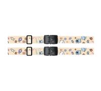 Pack Of 2 Travel Luggage Straps Colorful Adjustable Suitcase Bands Belts With Strong Buckle Closure And Combination Travel Accessories