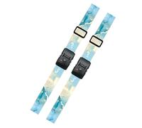 Pack Of 2 Travel Luggage Straps Colorful Adjustable Suitcase Bands Belts With Strong Buckle Closure And Combination Travel Accessories