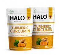 Pack of 2 Turmeric Capsules High Strength and Black Pepper with Active Curcumin with Ginger 1380mg - Advanced Tumeric - Each 120 Veg Capsules