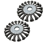 (PACK OF 2) Twist Knot Wire Wheel For 115mm / 125mm Angle grinder 115mm x 22.2mm Wire Brush Wheel