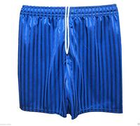 Pack of 2 Unisex PE Shorts Kids Boys Girls Adults School Sports Shadow Stripe Elasticated Waist Drawstring Gym Football Games Uniform Shorts Made in UK Royal Blue 3-4 Years