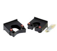 Pack of 2 Universal Tool Holders for Diameter 20 to 30 mm Black with Wall Plugs and Screws