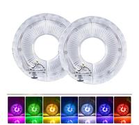 Pack of 2 USB Rechargeable Bicycle LED Wheel Hub Lights, Waterproof Spoke Lights for Children Balance Scooter, 7 Colours, 18 Modes, Smart Induction, IP65 Protection
