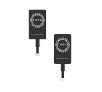 Pack of 2 USB Type C Wireless Charging Receiver, Wireless Charging Receiver, Fast Receiver Adapter, Effective Thin Type C Charging Receiver, Wireless Receiver Induction Adapter Charger