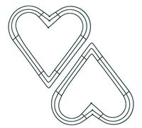 Pack of 2 Valentines Heart Shaped Wire Wreath Frame 12 Inches Dark Green Metal Wreath Frame for Valentine's Day DIY, Floral Decorations on Weddings, Proposal, Greeting Party, Celebrations