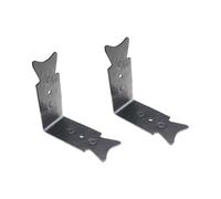 Pack of 2 Vintage Epoxy Black Decorative Bat Corner Brackets - Cupboard Cabinet Ornate Chest Box Trunk Corner Brace Angle Plates