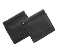 Pack of 2 Visconti Leather Snap Top Purses CP7 Black