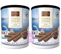 Pack of 2 Wafer rolls with dark chocolate cream (2x 400g)
