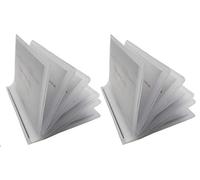 Pack of 2 Wallet Inserts Clear Plastic Vinyl Picture and Card Holder, Trifold 6 Page, One Size, Trifold 6 Page