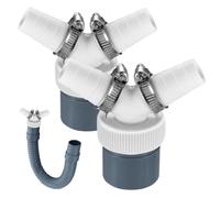 Pack of 2 Washing Machine Drain Double Connection Washing Machine Drain Adapter Y Adapter for Dishwasher, Dryer, Garden Hoses, 18-24 mm and Outlet 40 mm Pipe with Hose Clamp