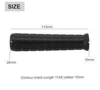 Pack of 2 Wheelbarrow Rubber Handles Replacement with Non-Slip Groove Design for Secure Grip, Fits 8-16mm Tubes, Black Plastic for Garden and Construction Use