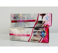 pack of 2 White Glo Toothpaste Forte for extremely sensitive teeth + toothbrush