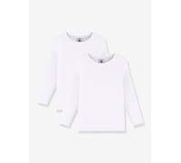 Pack of 2 white long-sleeved T-shirts PETIT BATEAU white