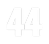 Pack of 2 White Self Adhesive Wheelie Bin Numbers 4 Wheelie Bin Dust Bin Dustbin Number Stickers Large Decorative Dustbin Vinyl Number-19.5cm