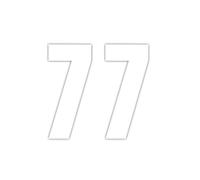 Pack of 2 White Self Adhesive Wheelie Bin Numbers 7 Wheelie Bin Dust Bin Dustbin Number Stickers Large Decorative Dustbin Vinyl Number-19.5cm