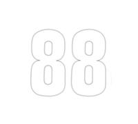 Pack of 2 White Self Adhesive Wheelie Bin Numbers 8 Wheelie Bin Dust Bin Dustbin Number Stickers Large Decorative Dustbin Vinyl Number-19.5cm