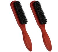 Pack of 2 Wild Boar Bristle Brush, French Comb, Sl raid Brush, for Daily Hair and Beard Care, Reduces Dandruff and Split Ends