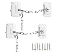 Pack of 2 Window Locks, No Drilling, Child Lock, Adjustable, Adjustable Window Lock for UPVC Windows, Doors, Car Windows, Cabinets and Drawers