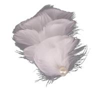 Pack of 2 Women's Pearl Feather Hair Clip Goose Feather Hair Pin White Hair Accessories Women Headdress Side Clip Hair Clip Headpiece for Wedding Halloween Carnival Party