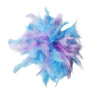 Pack of 2 Women's Vintage Turkey Feathers Feather Brooch Hair Accessory Hair Clips Fascinator Headpiece Floral Corset for Party Banquet Wedding Ice Skating Ballet Dance Performance, Purple
