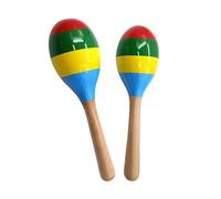 Pack of 2 Wood Maracas Safe Rhythm Instruments for Children Featuring Bright Colors for Early Education Music Activity Educational Rhythm Toy